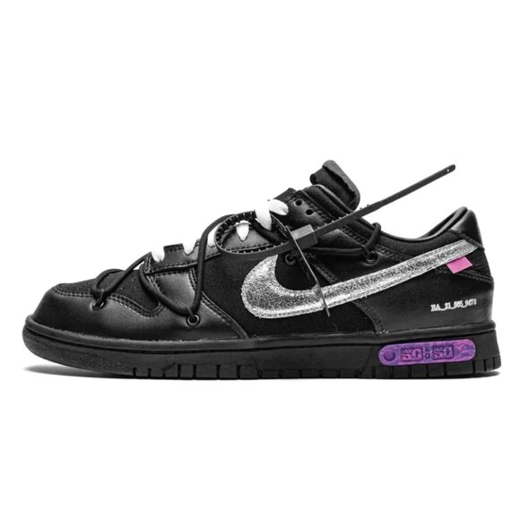 ⚡️NIKE x OFF-WHITE⚡️Lot 50 Metallic Dunk Low Sneakers - Picture 1 of 16